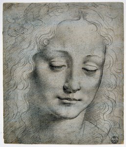 Head of a boy with a crown of leaves in the way of Verrocchio