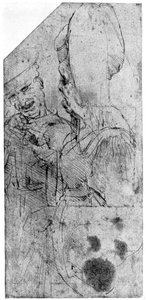 Grotesque couple, late 15th or early 16th century by Leonardo da Vinci