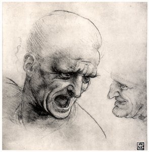 Heads of Warriors, 1503-1505 by Leonardo da Vinci