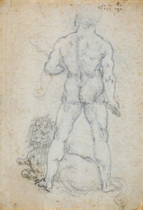 Hercules and the Nemean lion, c. 1506-08 by Leonardo da Vinci