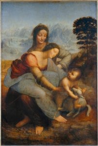 Leonardo da Vinci, Saint Anne with the Virgin and Child by Leonardo da Vinci