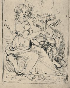 Maiden with a Unicorn, c1478-1480 by Leonardo da Vinci