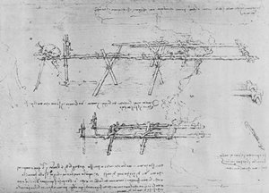 Method of Constructing a Trestle Bridge by Leonardo da Vinci