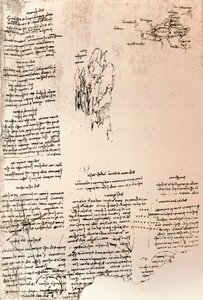 Sketch of a Peak in Armenia, and a Sketch Map of Armenia, c1472-c1519 1883 by Leonardo da Vinci