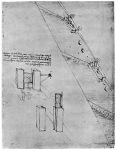 Sketch of a sluice, late 15th or early 16th century