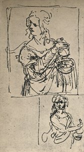 Studies for a St. Mary Magdalene by Leonardo da Vinci