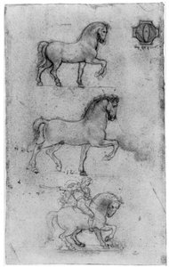 Studies for the Trivulzio Monument by Leonardo da Vinci