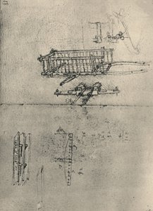 Studies of a Cart, Etc. by Leonardo da Vinci
