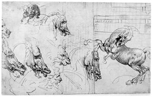 Study for The Battle of Anghiari by Leonardo da Vinci