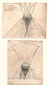 Two diagrams illustrating the theory of light and shade, c1472-c1519