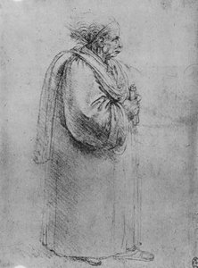 Whole Length of an Old Man in Profile to the Right