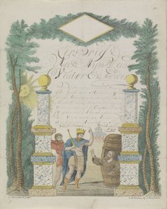 Letter with Alexander the Great Visiting Diogenes in the Barrel