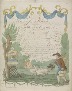 Letter of Wishes with a Farmer and His Geese
