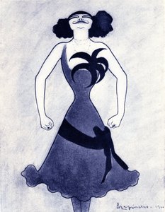 Cartoon of the Polar Comedian and Singer Emilie Marie Bouchaud