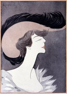 Portrait of Alice Roosevelt Longworth, daughter of Theodore Roosevelt. Cartoon by Leonetto Cappiello. by Leonetto Cappiello