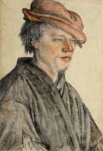 Portrait of a Young Man in a Cap and turned to the right, c.1500-42 by Leonhard Beck