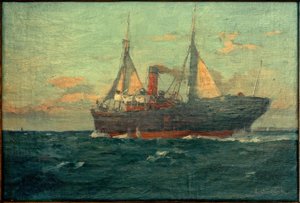 Steamer with Auxiliary Sails by Leonhard Sandrock