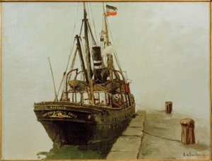 Whistling Steamer with Auxiliary Sails, Rostock Director A by Leonhard Sandrock