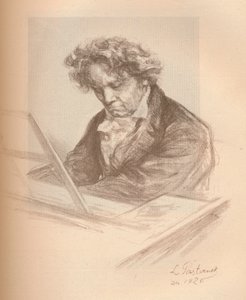 Portrait of Beethoven by Leonid Osipovic Pasternak