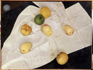Still Life with Apples and Lemons by Leonid Terentlevich Chupyatov