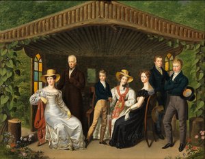 The Imperial Family Around the Duke of Reichstadt in a Garden Arbor