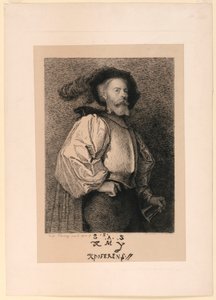 Self Portrait as a Cavalier by Leopold Flameng