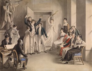 Franz Schubert 1797-1828. Party Game of the Schubertians in Atzenbrugg