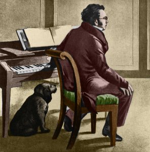 Portrait of the Austrian Composer Franz Schubert