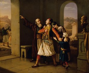 A Greek Warrior Bids Farewell by Leopold Löffler Edler von Radymno
