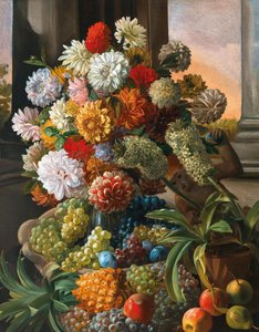 Still Life with Flowers and Grapes
