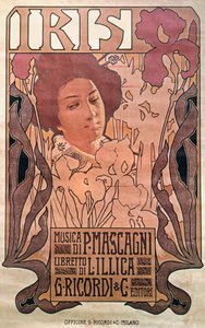 "Iris" by Pietro Mascagni by Leopoldo Metlicovitz