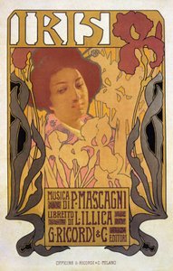 Iris, poster for opera by Pietro Mascagni by Leopoldo Metlicovitz
