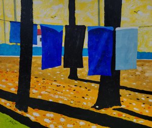 Sunny Clothesline Day by Lesley Giles