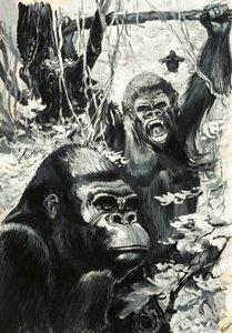 Gorillas by Leslie Field Evans
