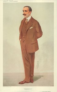 Mr Douglas Vickers, Brightside DV, 30 December 1909, Vanity Fair cartoon by Leslie Matthew Ward