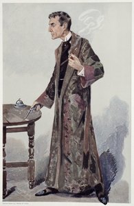 Sherlock Holmes, Cartoon from Vanity Fair of the Actor William Gillette by Leslie Matthew Ward