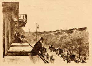 Coffee Terrace Under the Linden Trees by Lesser Ury