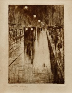 Leipzig Street in the Rain