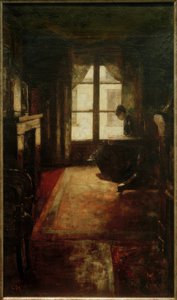 Parisian Interior (Woman Reading by the Window) by Lesser Ury