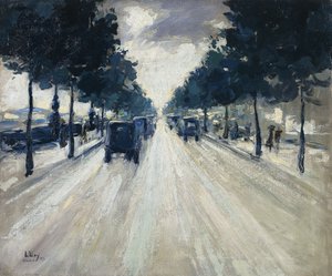 The Embankment, London, 1926 by Lesser Ury