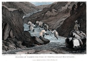 Manner of Washing for Gold in the Brazilian Mountains by Lester