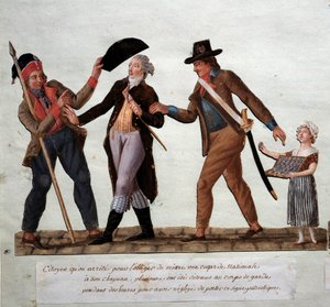 Citizen Arrete to Force Him to Put a National Cockard on His Hat