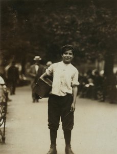 Young Bootblack Working in Union Square, New York City by Lewis Wickes Hine