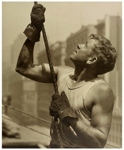 Construction worker empire state building by Lewis Wickes Hine