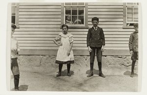 Edward St. Germain and his sister Delia, Phoenix, Rhode Island, April 1909 by Lewis Wickes Hine