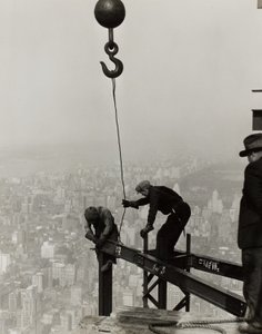 High on the Empire State Building, N.Y. by Lewis Wickes Hine