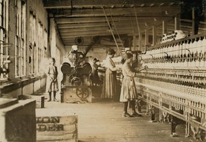 Two Young Spinners in Catawba Cotton Mills, Newton, North Carolina
