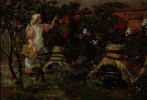 Girl and Bee Hives by Lexden L. Pocock