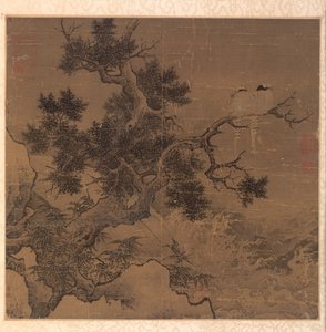 Birds on a Tree above a Cataract, 1127-1279 by Li Di