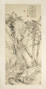 Landscape After Jing Hao and Guan Tong, c. 1690-1770 by Li Shizhuo